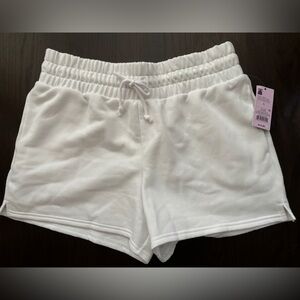 Women's Pull-On Perfect Fleece Shorts White Size L